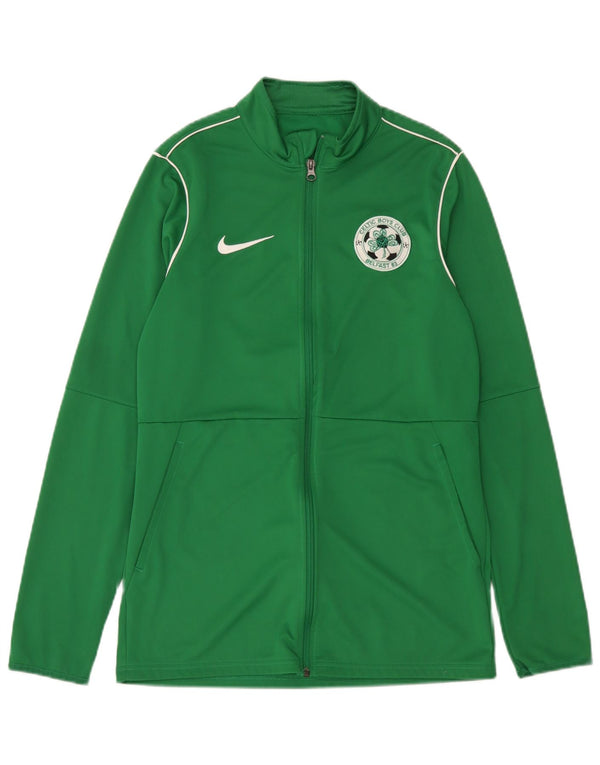 Nike Mens Dri Fit Tracksuit Top Jacket Medium Green Polyester