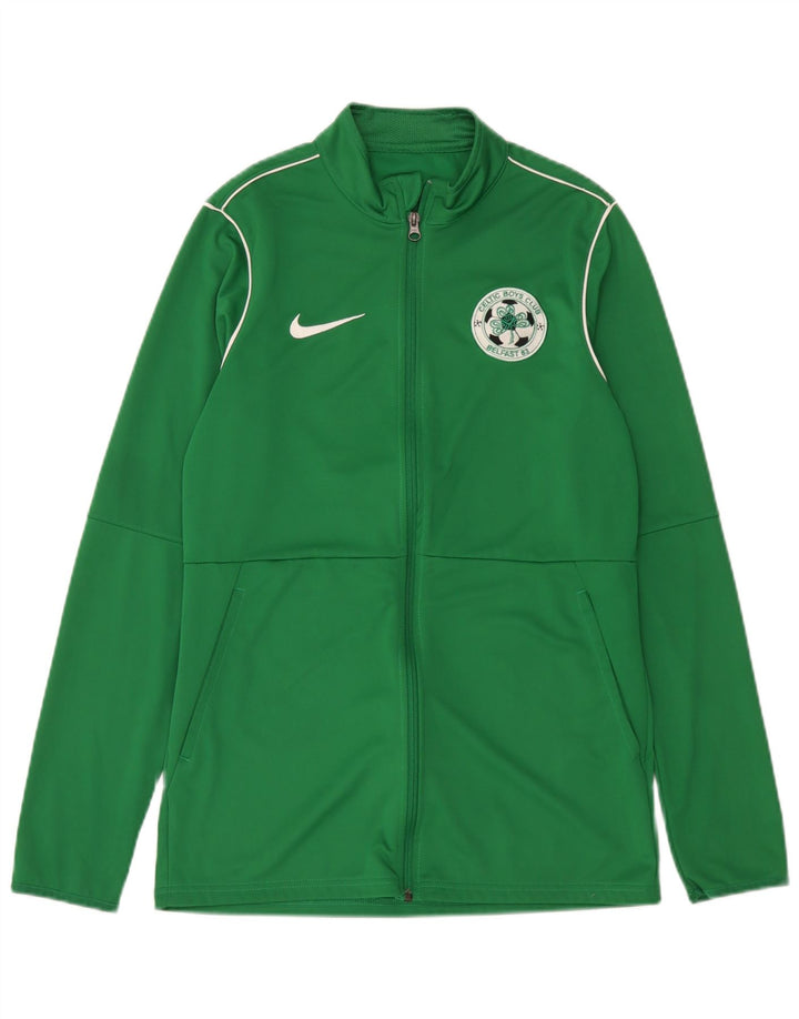 Nike Mens Dri Fit Tracksuit Top Jacket Medium Green Polyester