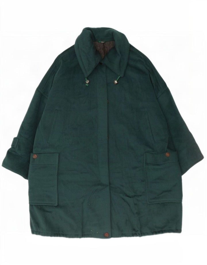 Sportmax Womens Oversized Overcoat UK 12 Medium Green Wool