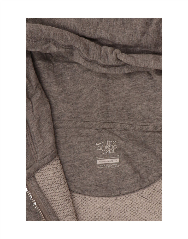 NIKE Womens Graphic Zip Hoodie Sweater UK 14 Medium Grey Vintage Nike and Second-Hand Nike from Messina Hembry 