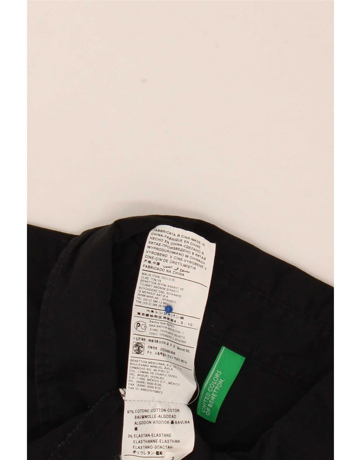 Benetton Womens Pullover Shirt UK 18 XL Black Cotton