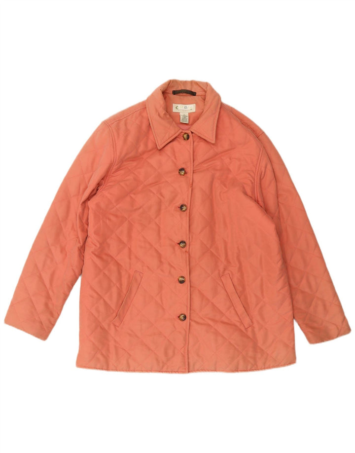 ORVIS Womens Quilted Jacket UK 16 Large Pink Polyester