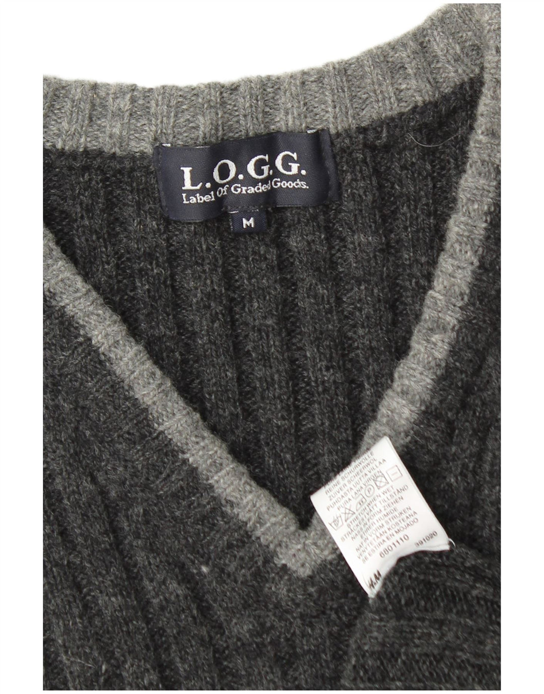 L.O.G.G Mens Vest Tank Top Medium Grey Virgin Wool