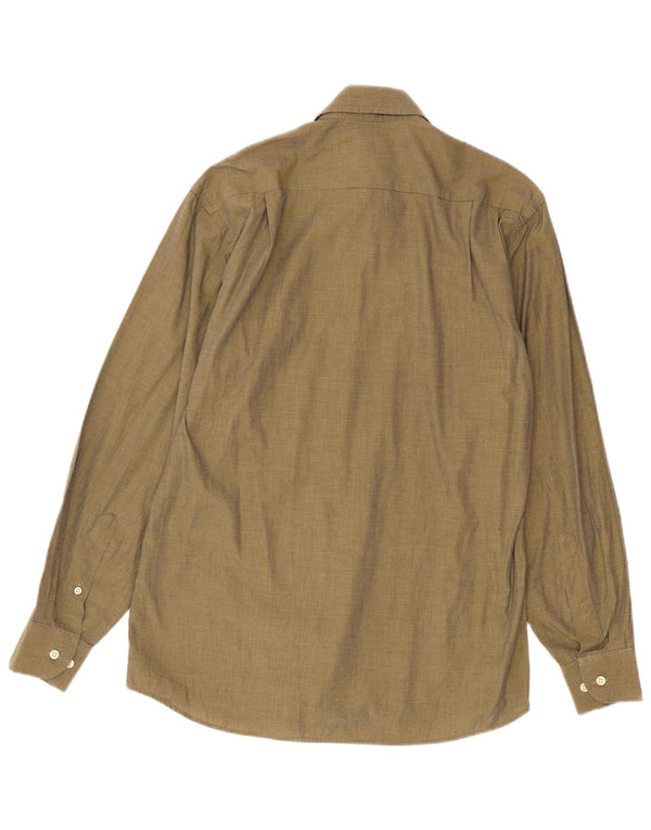 Ferre Mens Shirt Size 38 15 Medium Khaki
