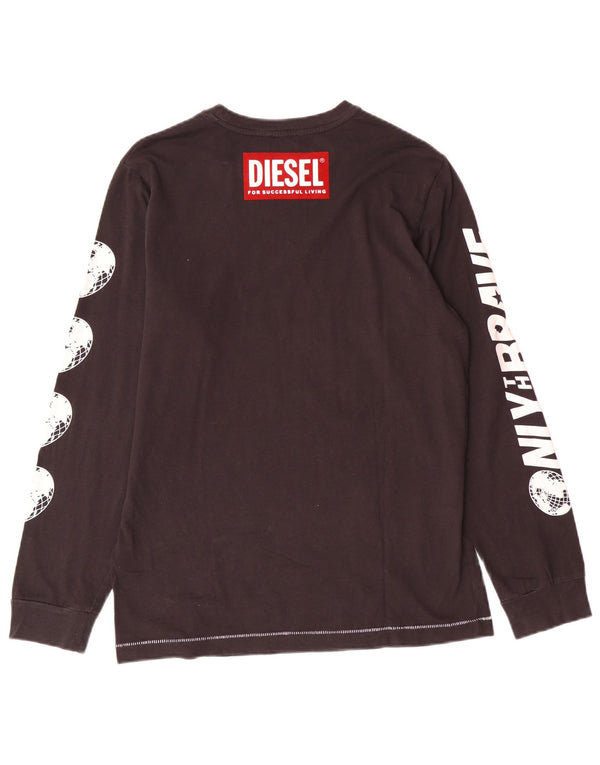 Diesel Boys Graphic Top Long Sleeve 13-14 Years Black