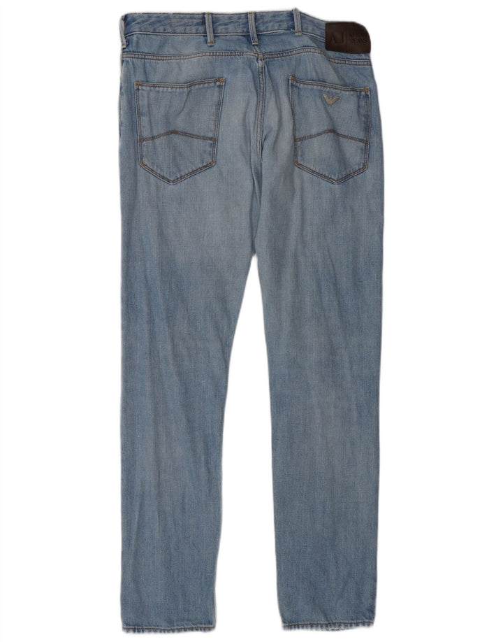 Armani Mens Slim Jeans W32 L30 Blue Cotton