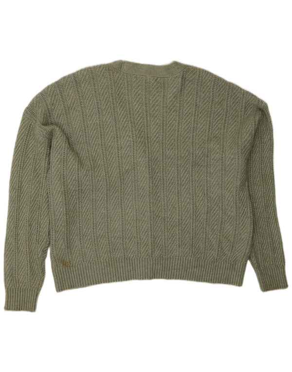 Marks & Spencer Womens Cardigan Sweater UK 18 XL Green Polyester