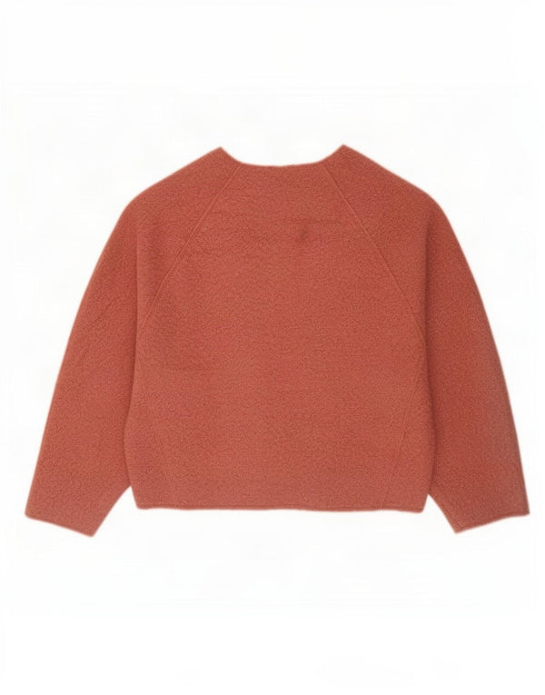 Zara Womens Oversized Boat Neck Jumper Sweater UK 10 Small Pink