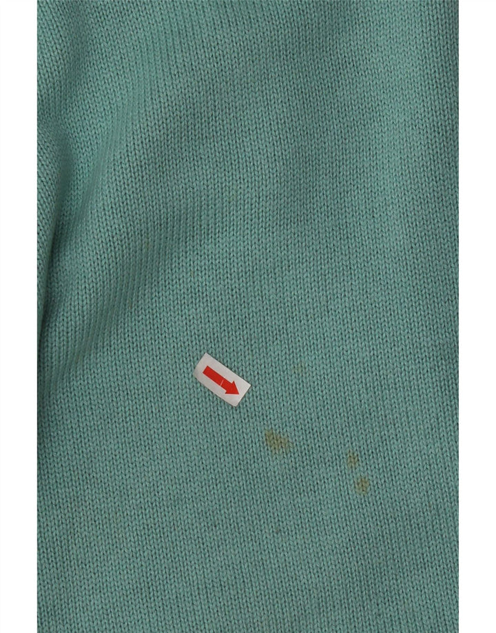 Calvin Klein Mens Zip Neck Jumper Sweater 2XL Blue Cotton