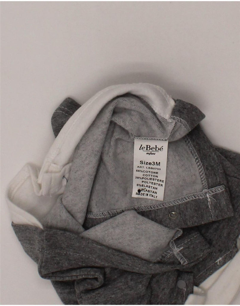 VINTAGE Baby Girls Sweatshirt Jumper 0-3 Months Grey Cotton Vintage Vintage and Second-Hand Vintage from Messina Hembry 