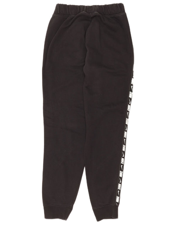 Nike Womens Graphic Tracksuit Trousers Joggers UK 10 Small  Black Cotton