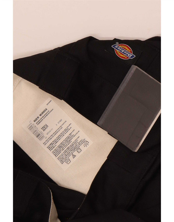 Dickies Mens Straight Chino Trousers W32 L34 Black Polyester