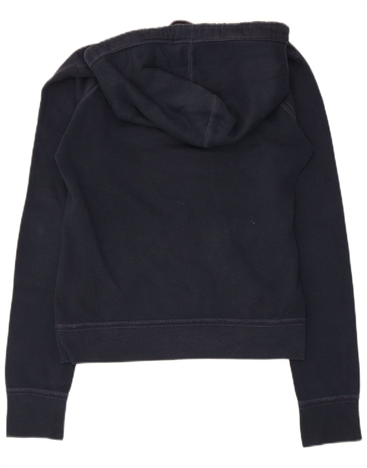 ABERCROMBIE & FITCH Womens New York Hoodie Jumper UK 10 Small Navy Blue