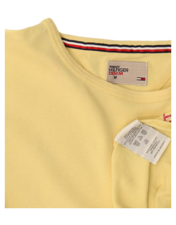Tommy Hilfiger Mens T-Shirt Top Medium Yellow Cotton