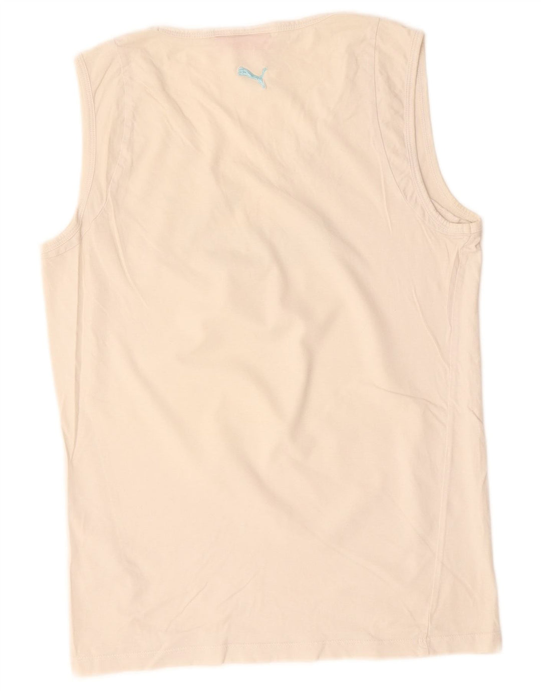 Puma Womens Graphic Vest Top UK 16 Large White Cotton