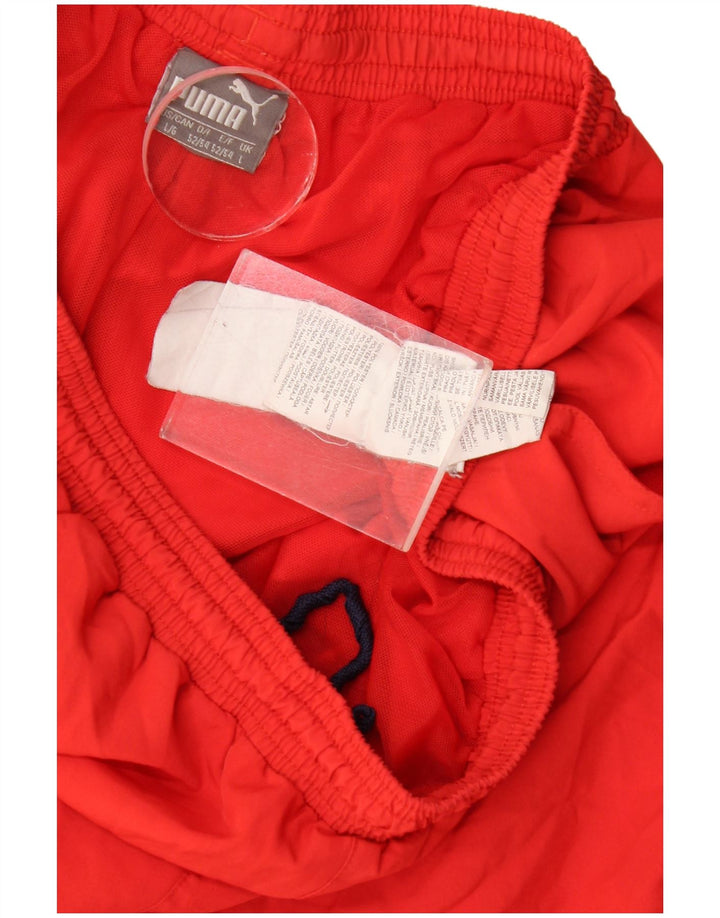 Puma Mens Graphic Sport Shorts Large Red Polyester