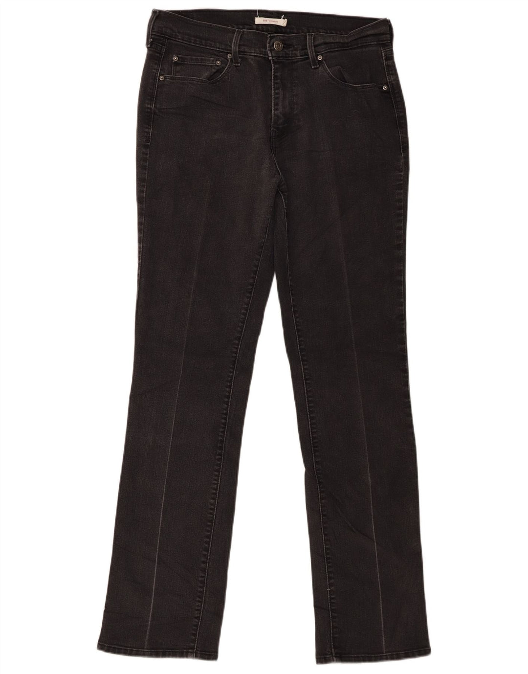 Levi's Womens 505 Straight Jeans W30 L32 Black Cotton