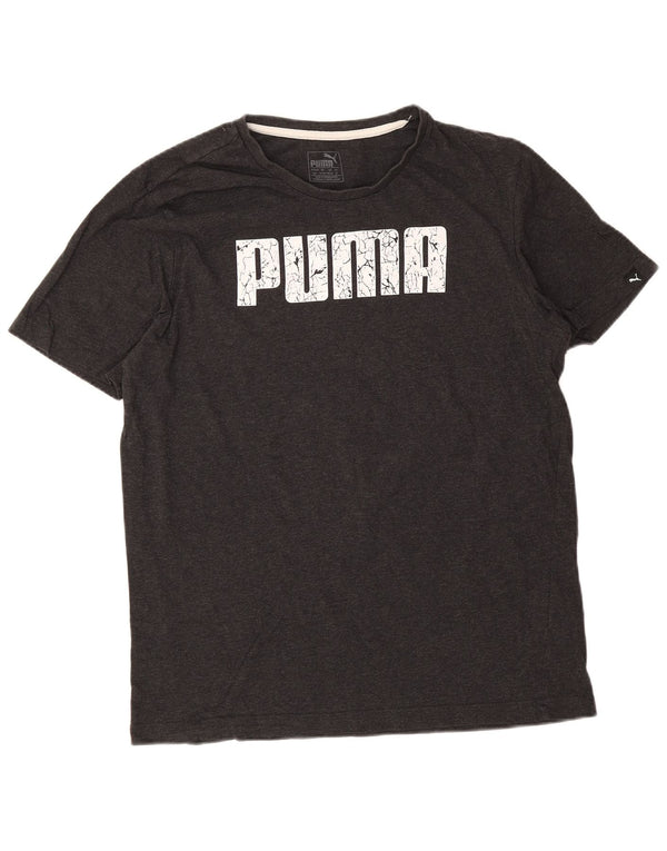 Puma Mens Graphic T-Shirt Top Medium Grey Cotton