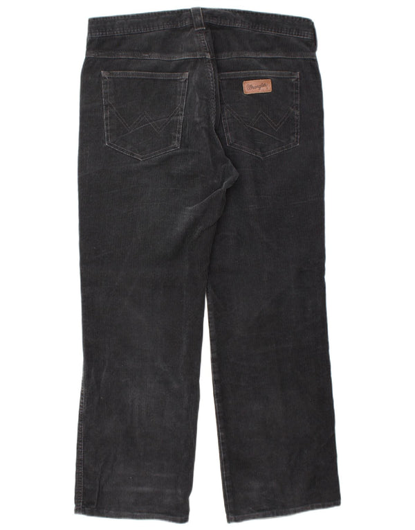 Wrangler Mens Roxboro Straight Corduroy Trousers W34 L30 Navy Blue Cotton