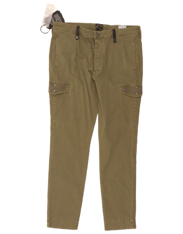 RA-RE Womens Skinny Cargo Trousers W31 L27 Khaki Cotton