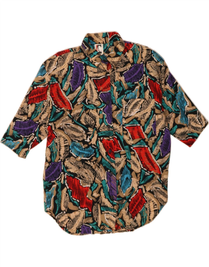 VINTAGE Womens Abstract Pattern Short Sleeve Shirt UK 18 XL Multicoloured Vintage Vintage and Second-Hand Vintage from Messina Hembry 