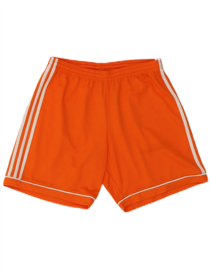 Adidas Mens Climalite Sport Shorts Medium Orange Polyester