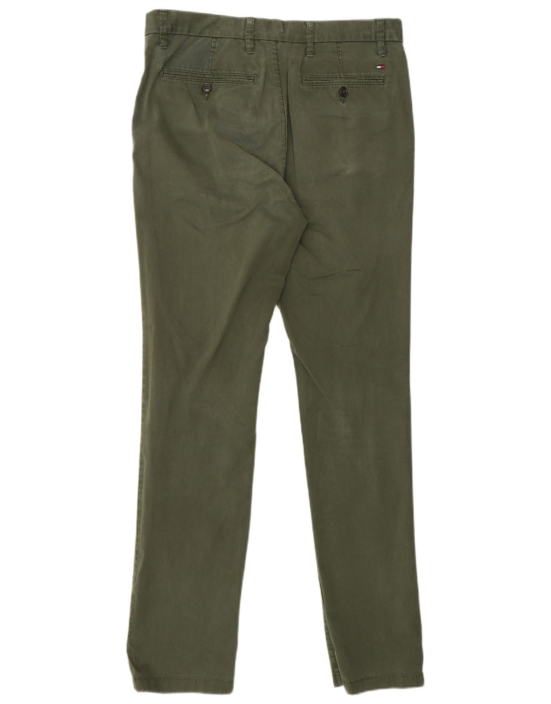 TOMMY HILFIGER Mens Slim Chino Trousers W33 L34 Khaki