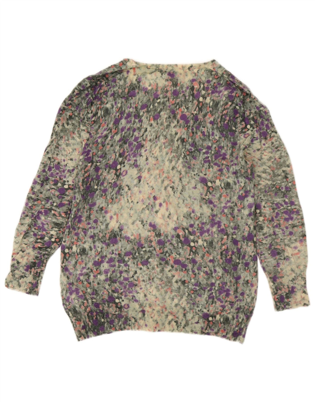 J. CREW Womens Cardigan Sweater UK 12 Medium Multicoloured Spotted