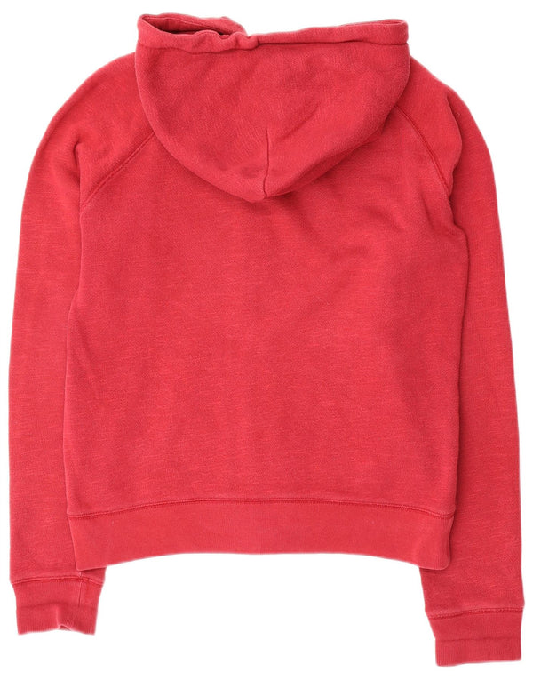 Jack Wills Womens Graphic Zip Hoodie Sweater UK 12 Medium  Red Cotton