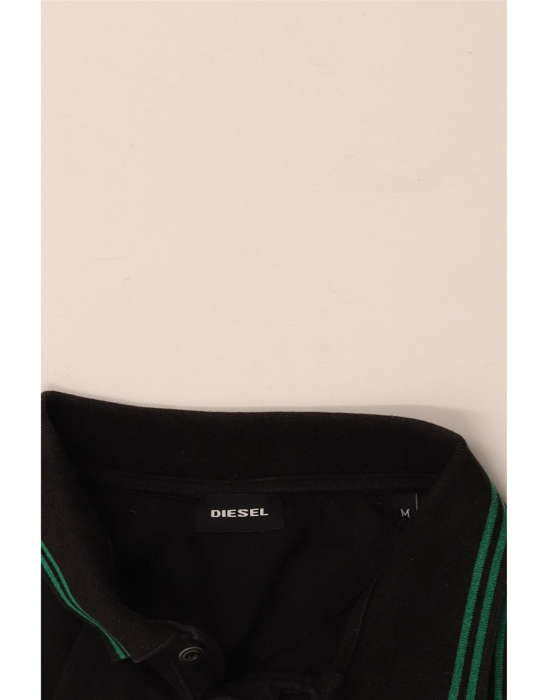 DIESEL Mens Polo Shirt Medium Black