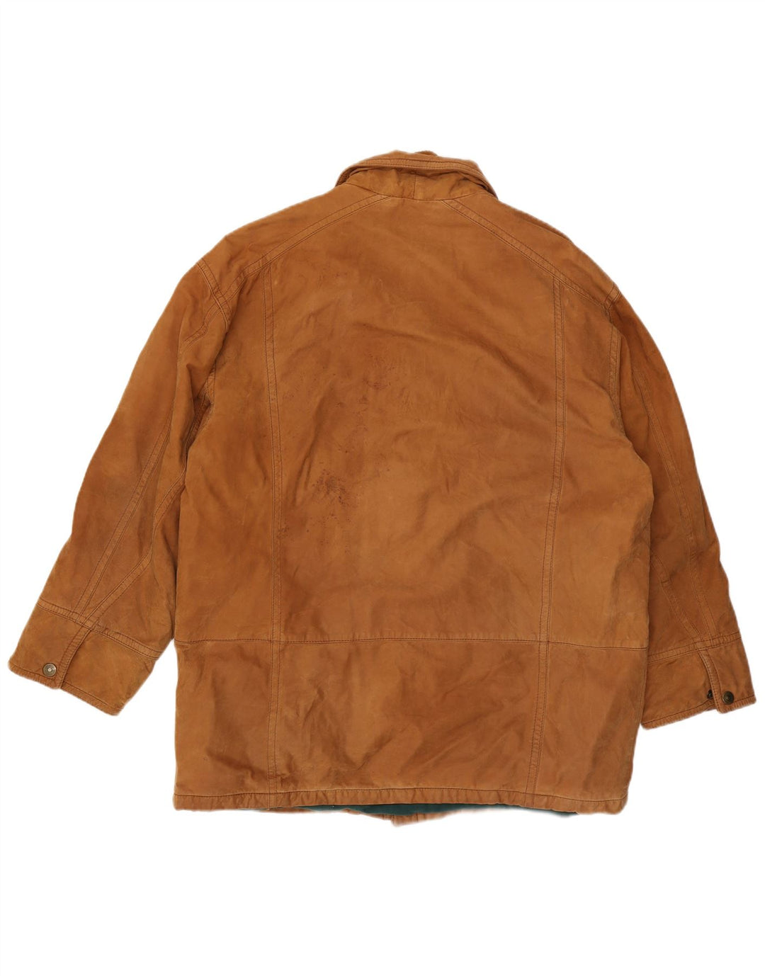 Vintage Mens Suede Jacket IT 52 XL Brown Leather