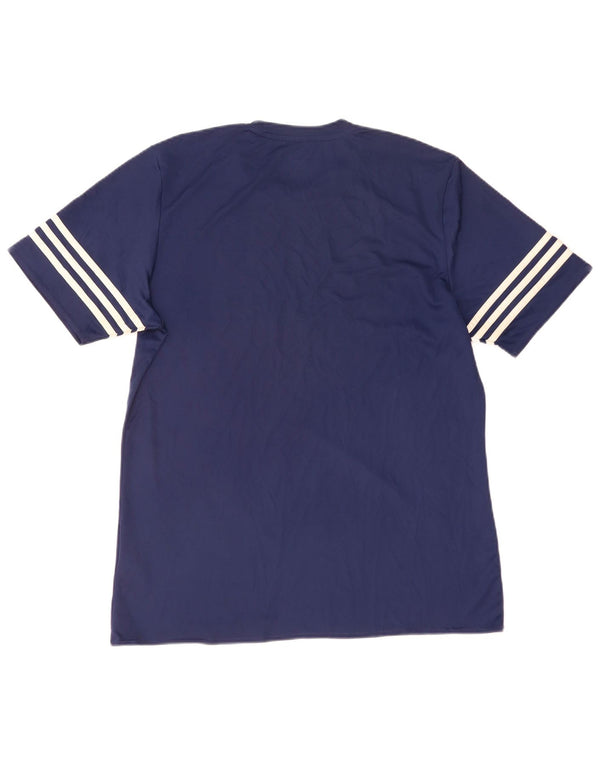 Adidas Mens Climalite T-Shirt Top Large Navy Blue Polyester