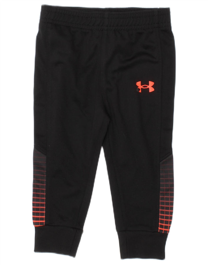 UNDER ARMOUR Baby Boys Tracksuit Trousers 6-9 Months  Black Geometric