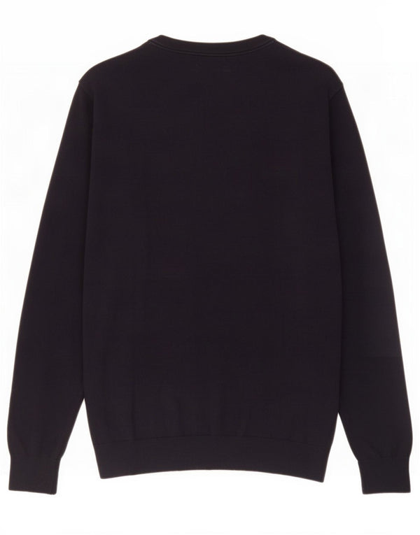 Calvin Klein Jeans Mens Boat Neck Jumper Sweater Medium Navy Blue Cotton