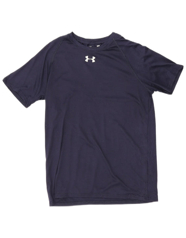 Under Armour Mens Heat Gear T-Shirt Top Small Navy Blue