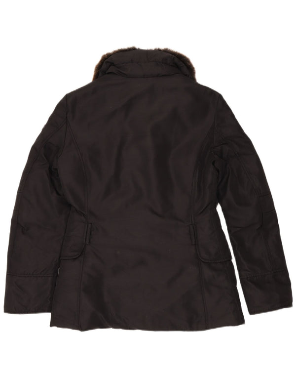 PEUTEREY Womens Padded Jacket UK 16 Large Black Polyamide