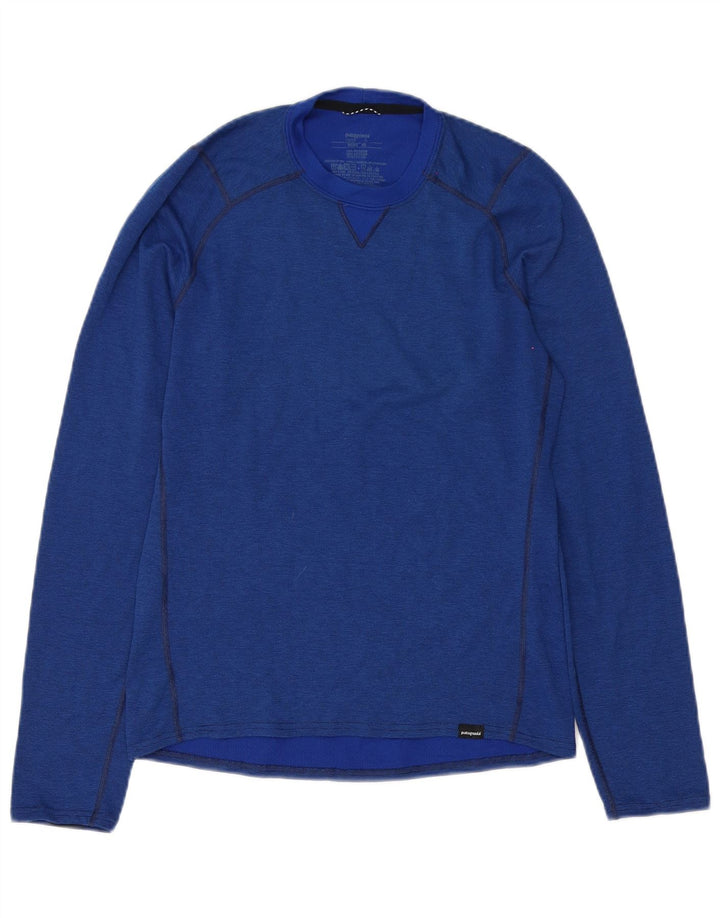 Patagonia Mens Regular Fit Top Long Sleeve XS Blue Polyester
