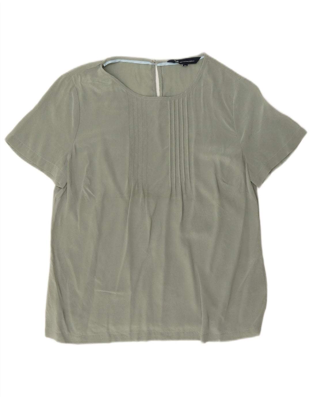 Crew Clothing Womens Blouse Top UK 12 Medium Green Silk