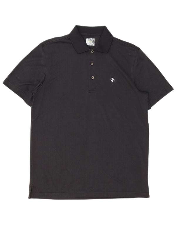 IZOD Mens Polo Shirt Small Black Polyester
