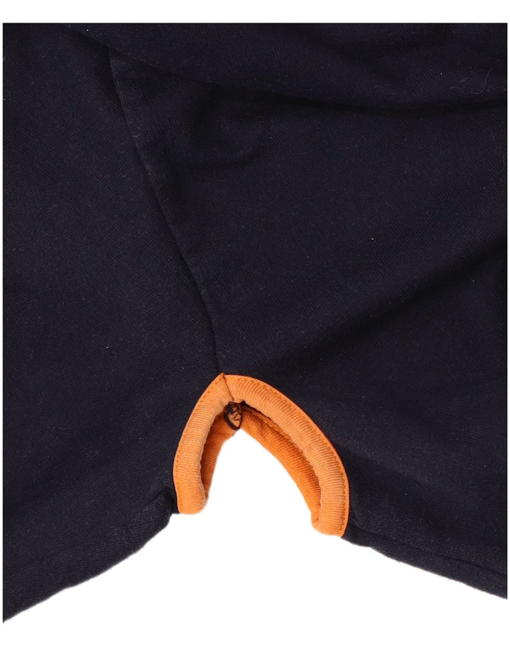 KAPPA Mens Top Long Sleeve Medium Navy Blue Colourblock Cotton