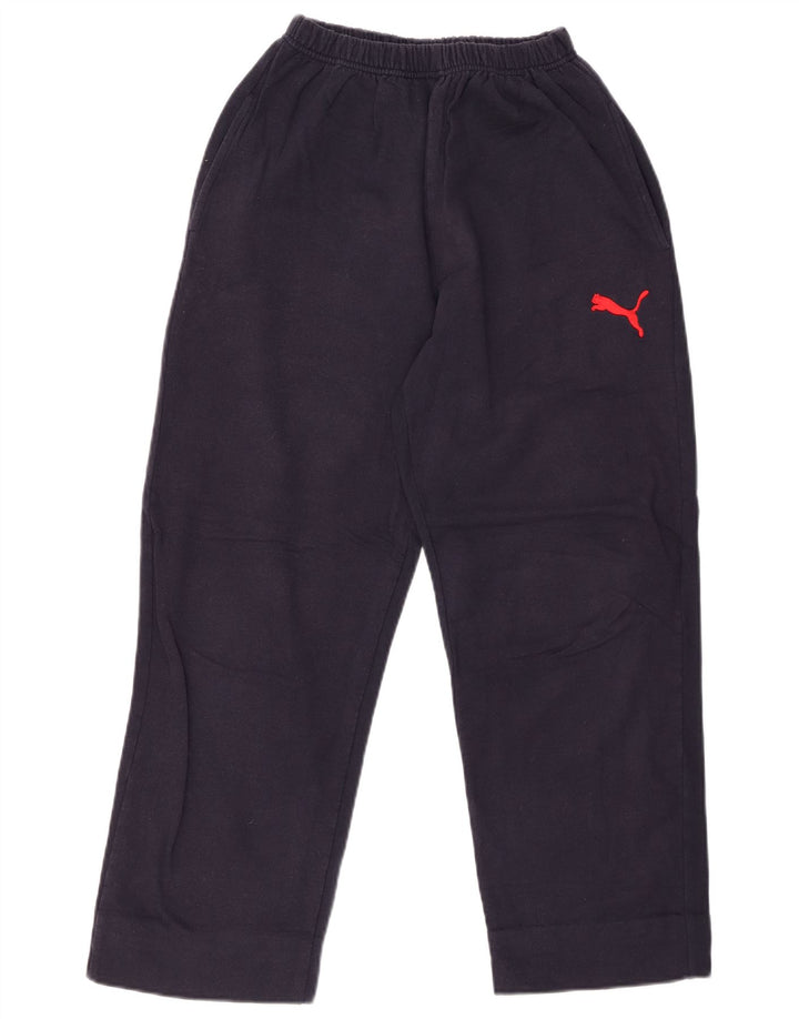 PUMA Womens Tracksuit Trousers UK 8 Small  Navy Blue Cotton