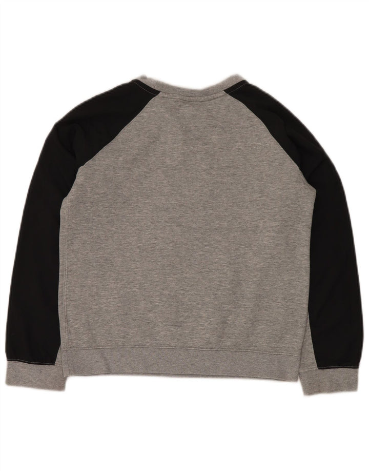 NIKE Boys Graphic Sweatshirt Jumper 10-11 Years Medium Grey Colourblock