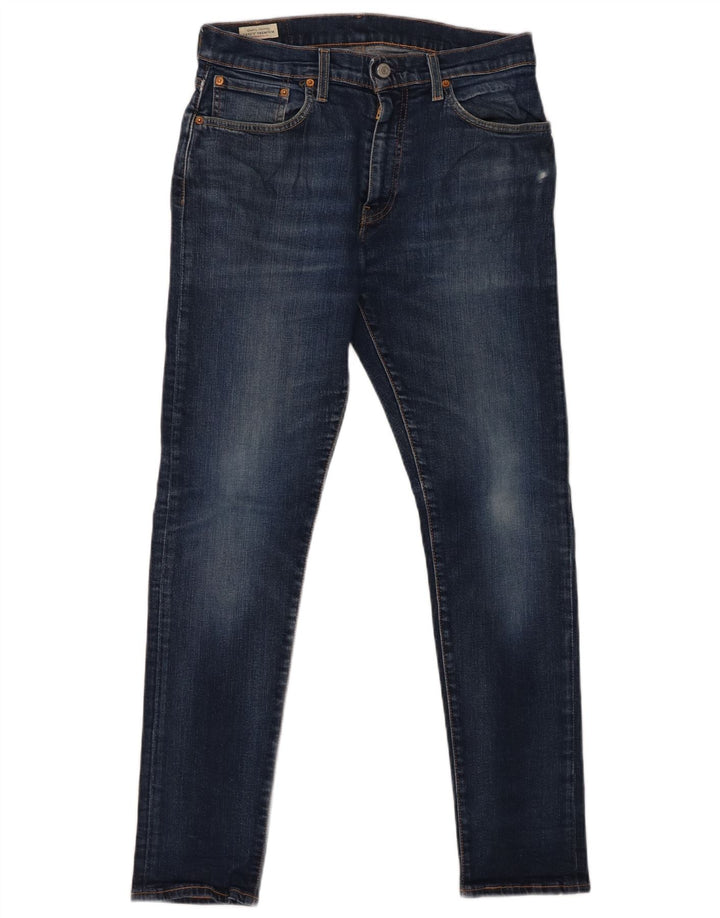 LEVI'S Mens 512 Slim Jeans W31 L32 Navy Blue Cotton