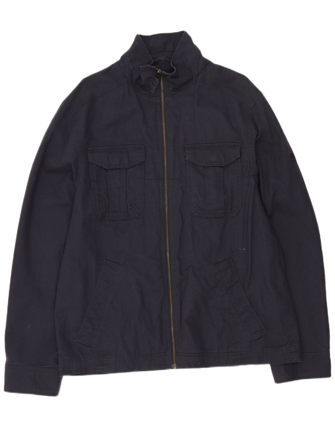 TIMBERLAND Mens Utility Jacket UK 40 Large Navy Blue Cotton
