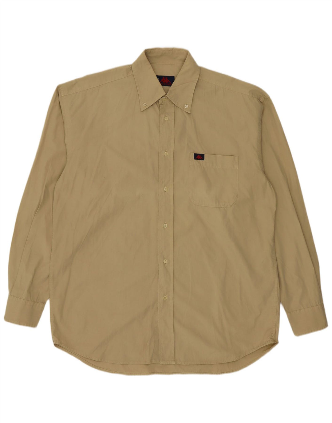 Kappa Mens Shirt Large Beige Cotton