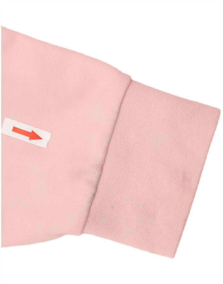 Lacoste Womens Loose Fit Sweatshirt Jumper Size 38 Medium Pink