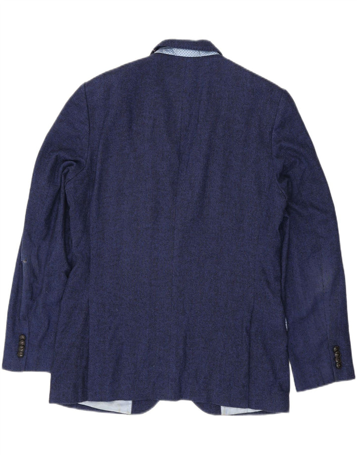 Marks & Spencer Mens Tailored Fit Blazer Jacket UK 40 Large Navy Blue