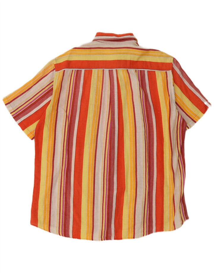 TILMAS Mens Short Sleeve Shirt Large Multicoloured Striped