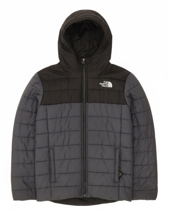 The North Face Boys Padded Jacket 11-12 Years Large Grey Colourblock
