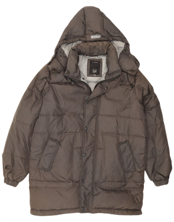 Gas Mens Hooded Padded Coat UK 40 Large Grey